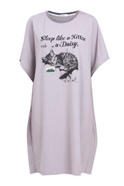 AXTZH Women’s Oversized Graphic Nightwear X2113-GREY-F1