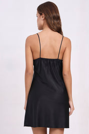 ANGELS Lace Sleeve Nightwear Set with Robe AG2222-BLACK-F11S