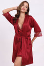 AXTZH3-Piece Lace Trim Nightwear Set for Women X5523-SCARLET-F11S