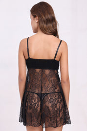 AXTZH BRIDAL INTIMATE NIGHTWEAR COLLECTION X0825-BLACK-F11N