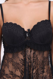 AXTZH BRIDAL INTIMATE NIGHTWEAR COLLECTION X0825-BLACK-F11N