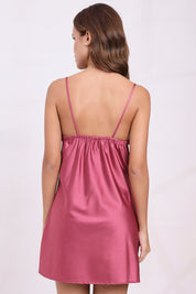 ANGELS Lace Sleeve Nightwear Set with Robe AG2222-ROSE-F11S