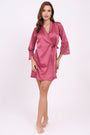 ANGELS Lace Sleeve Nightwear Set with Robe AG2222-ROSE-F11S