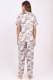 ANGELS Floral Satin Pyjama Set NIGHTWEAR AZPRINT-BEGPR-C2S