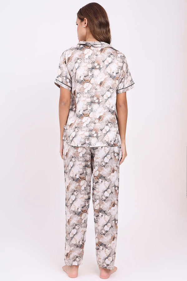 ANGELS Floral Satin Pyjama Set NIGHTWEAR AZPRINT-BEGPR-C2S