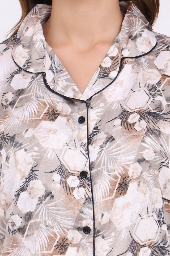 ANGELS Floral Satin Pyjama Set NIGHTWEAR AZPRINT-BEGPR-C2S