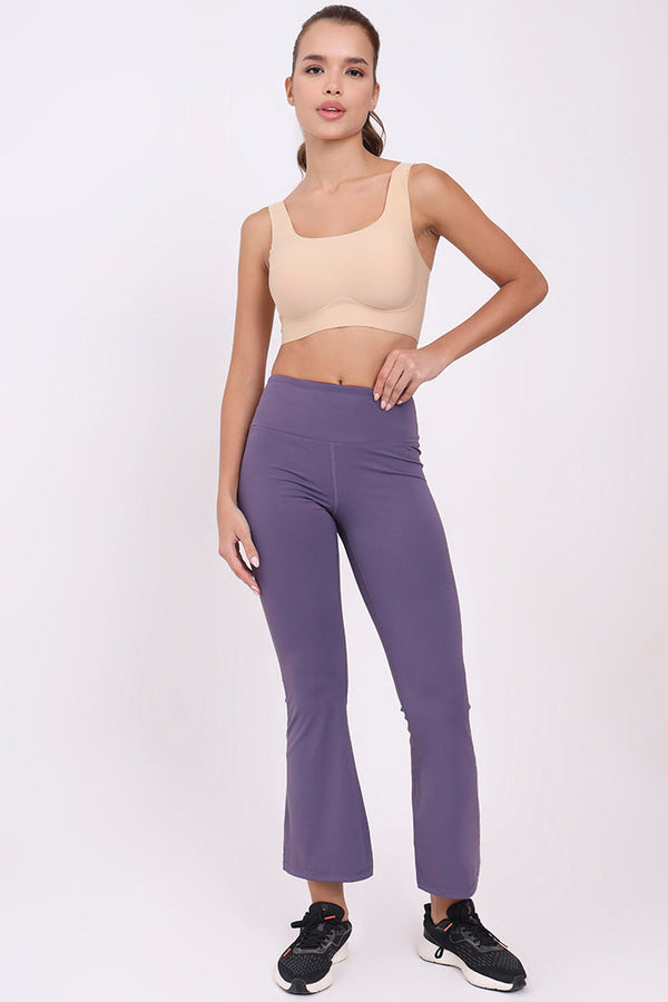 AXTZH Women’s High-Waist Flared Pants OUTER X0303-HEATHER-ADF