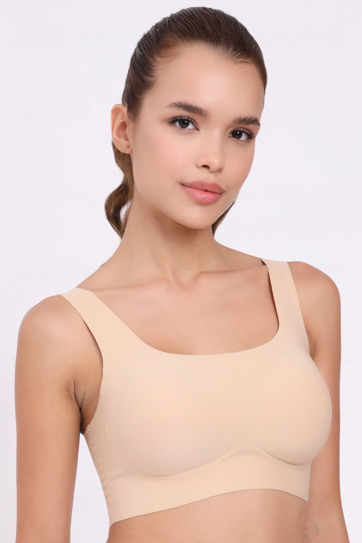 AXTZH Scoop Neck Comfort Bralette BLET X2363-SKIN-CP005