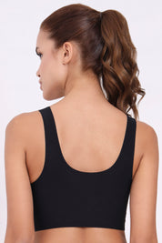 AXTZH SCOOP NECK COMFORT BRALETTE BLET X2363-BLACK-CP005