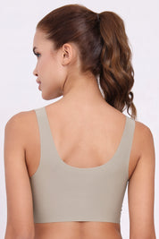 AXTZH Scoop Neck Comfort Bralette BLET X2363-OLIVE-CP005