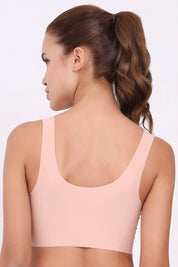 AXTZH Scoop Neck Comfort Bralette BLET X2363-BLUSH-CP005