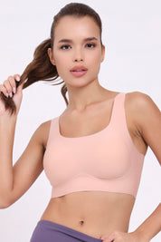 AXTZH Scoop Neck Comfort Bralette BLET X2363-BLUSH-CP005