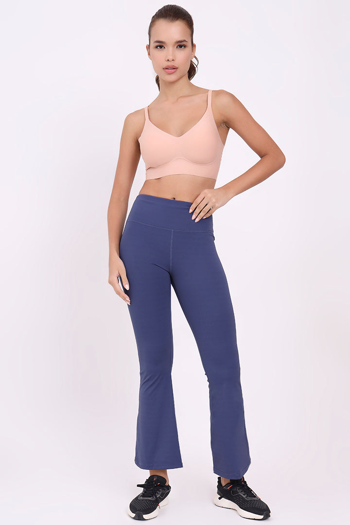 AXTZH Women’s High-Waist Flared Pants OUTER X0303-NAVY-ADF