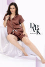 Choco ANGELS Women's Satin Shorts Nightwear Set AZPLAIN