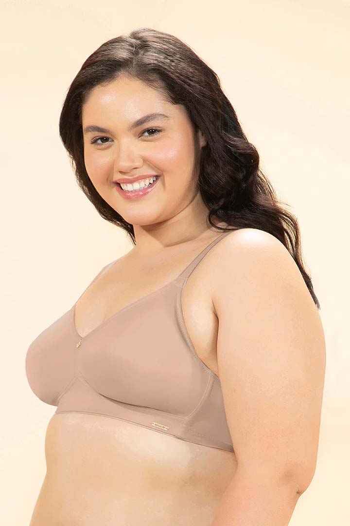 AMANTE BRA -BRA103901-HAZELNUT Delight Comfort Non-Padded Non-Wired Minimizer Bra