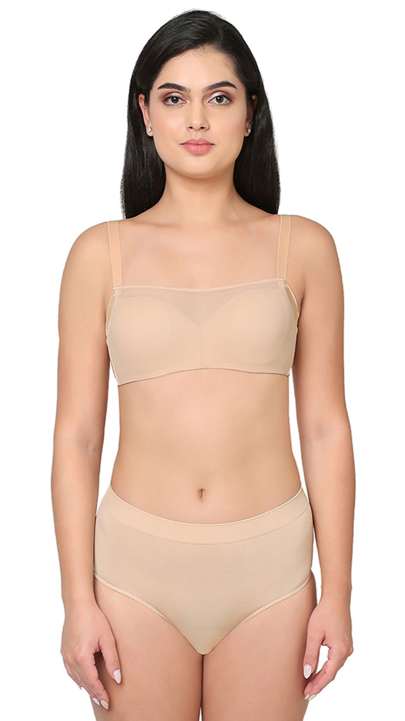 Padded Wired Mesh Full Coverage Bra
