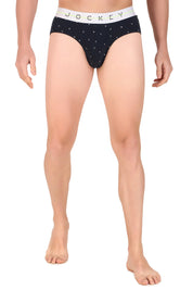 Jockey-NY01 Super Combed Cotton Elastane Stretch Printed Brief with Ultrasoft Waistband