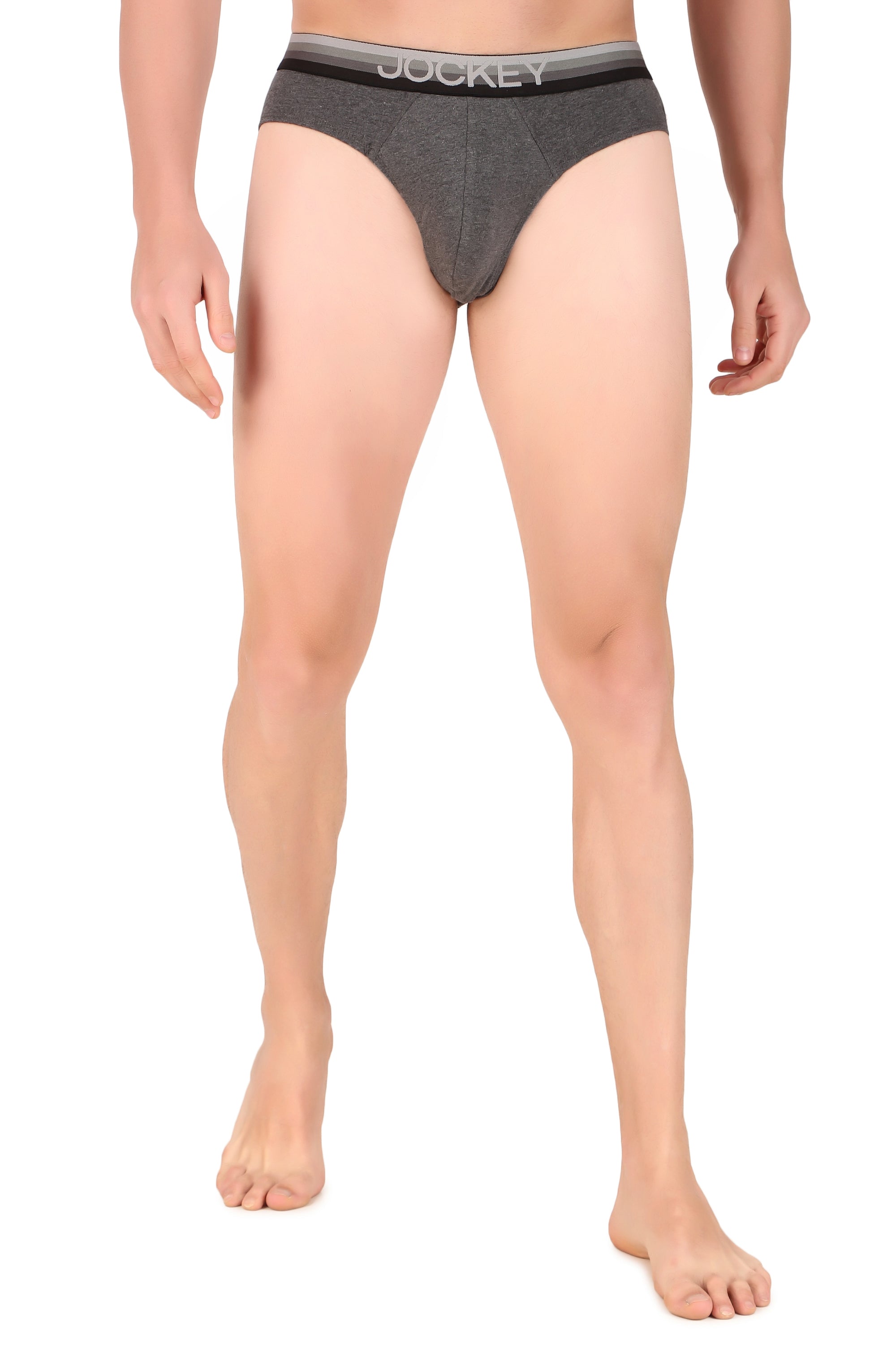 Jockey-US07 Super Combed Cotton Elastane Stretch Solid Brief with Ultrasoft Waistband