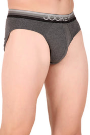 Jockey-US07 Super Combed Cotton Elastane Stretch Solid Brief with Ultrasoft Waistband