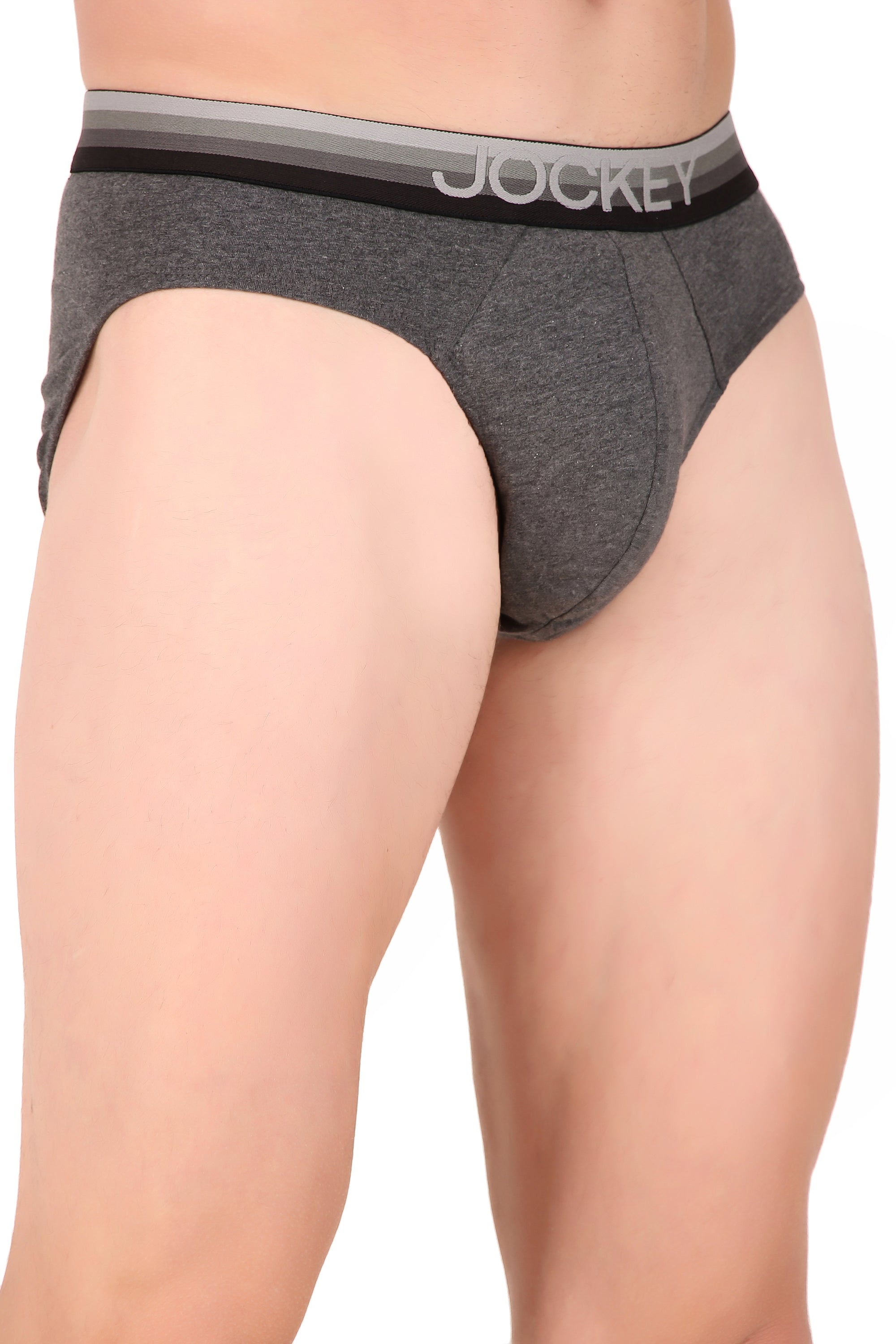 Jockey-US07 Super Combed Cotton Elastane Stretch Solid Brief with Ultrasoft Waistband