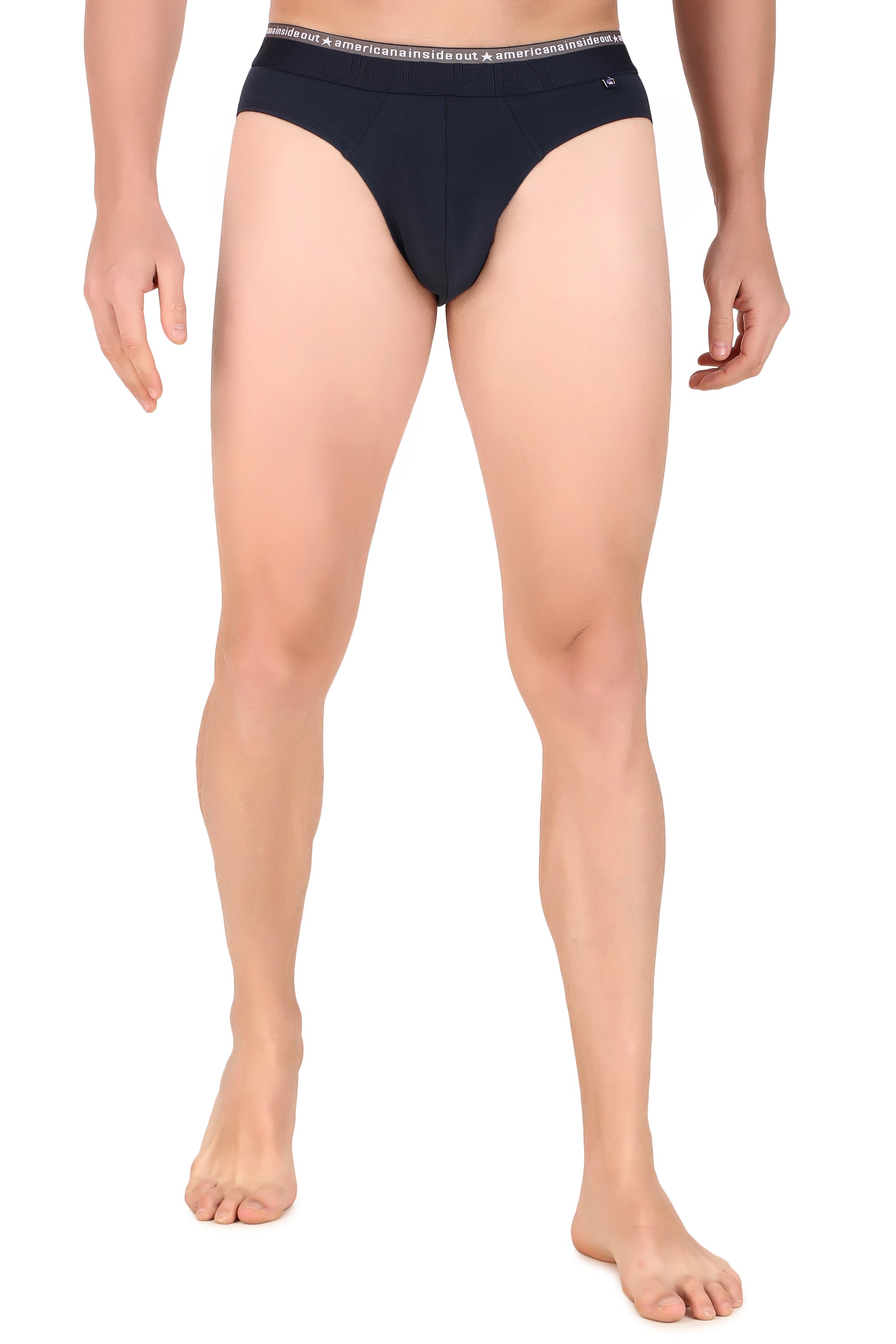 Jockey-US59 Super Combed Cotton Elastane Stretch Solid Brief with Ultrasoft Waistband