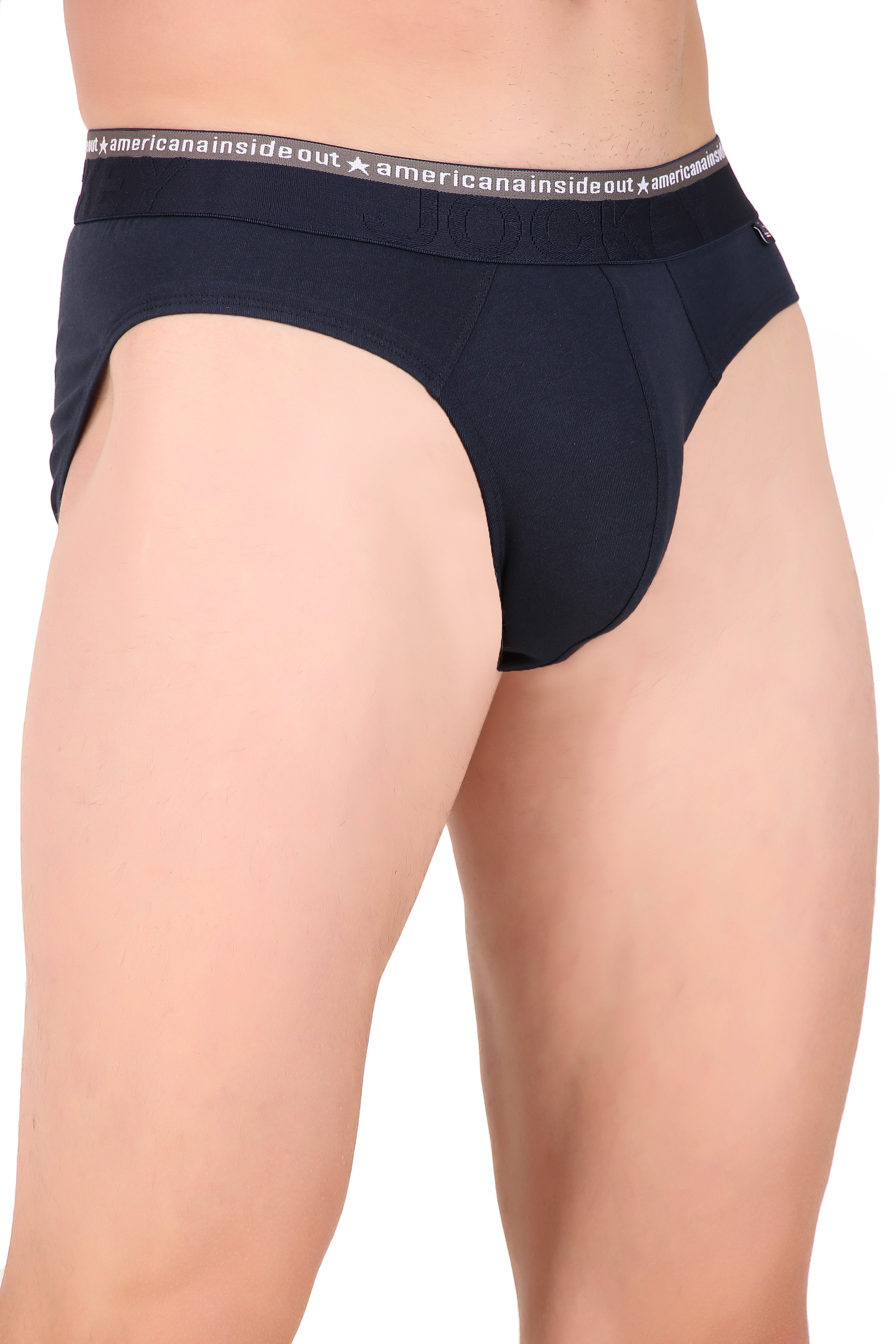 Jockey-US59 Super Combed Cotton Elastane Stretch Solid Brief with Ultrasoft Waistband