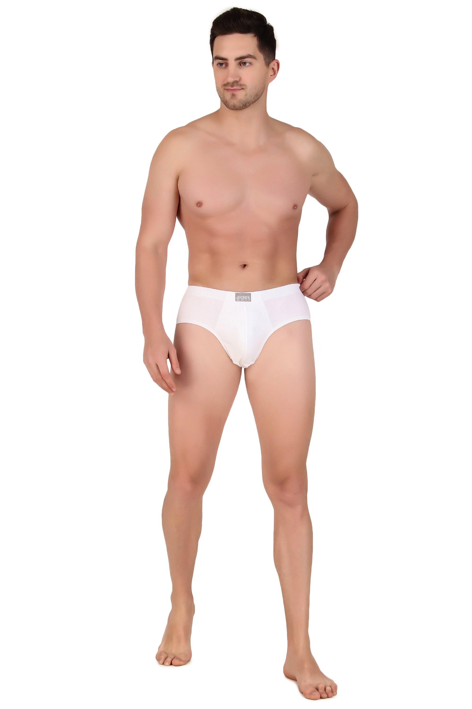 Jockey-8035 Super Combed Cotton Solid Brief with Ultrasoft Concealed Waistband