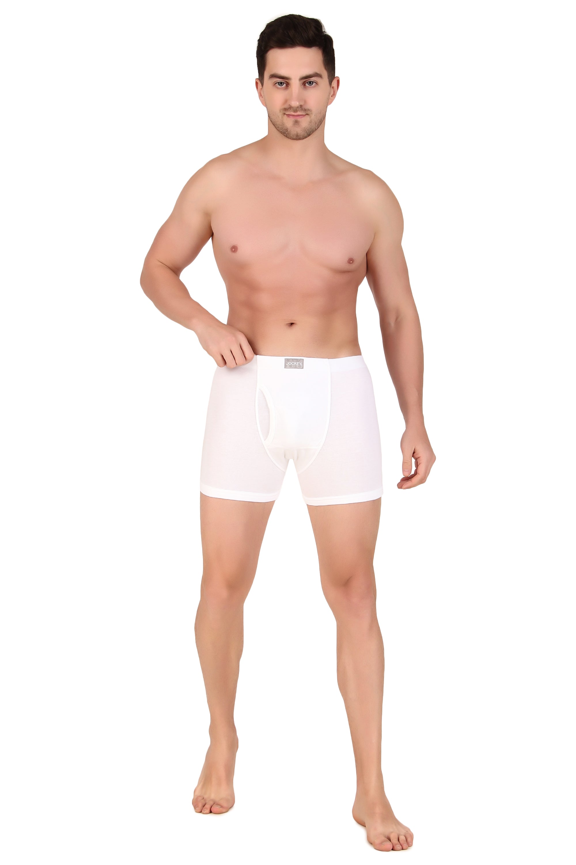 Jockey-8008 Super Combed Cotton Rib Solid Boxer Brief with Ultrasoft and Durable Waistband