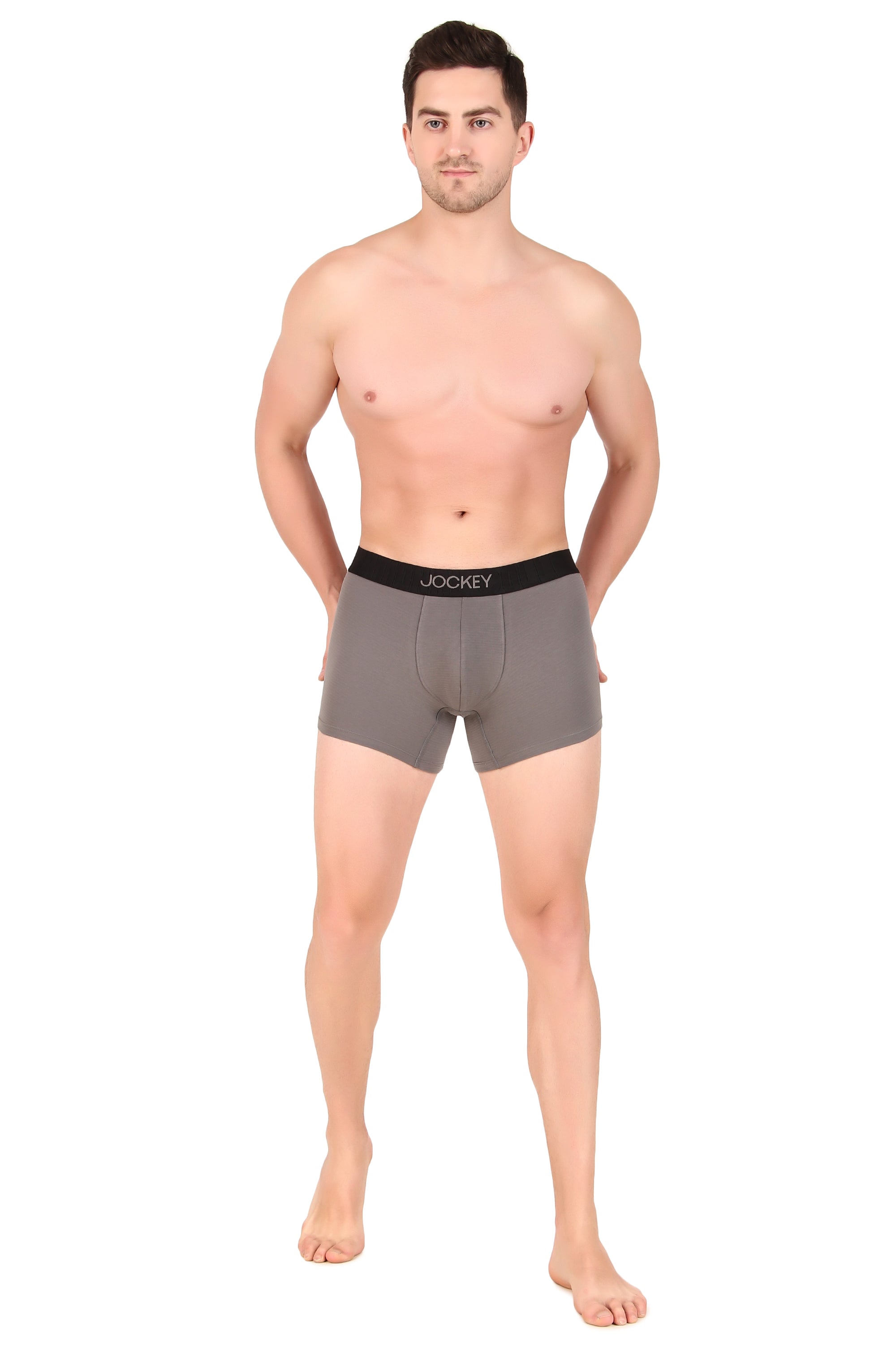 Jockey-IC32 Supima Cotton Elastane Stretch Solid Trunk with Ultrasoft Waistband