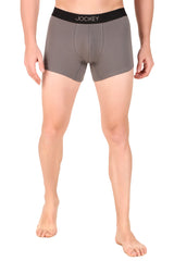 Jockey-IC32 Supima Cotton Elastane Stretch Solid Trunk with Ultrasoft Waistband -GUNME