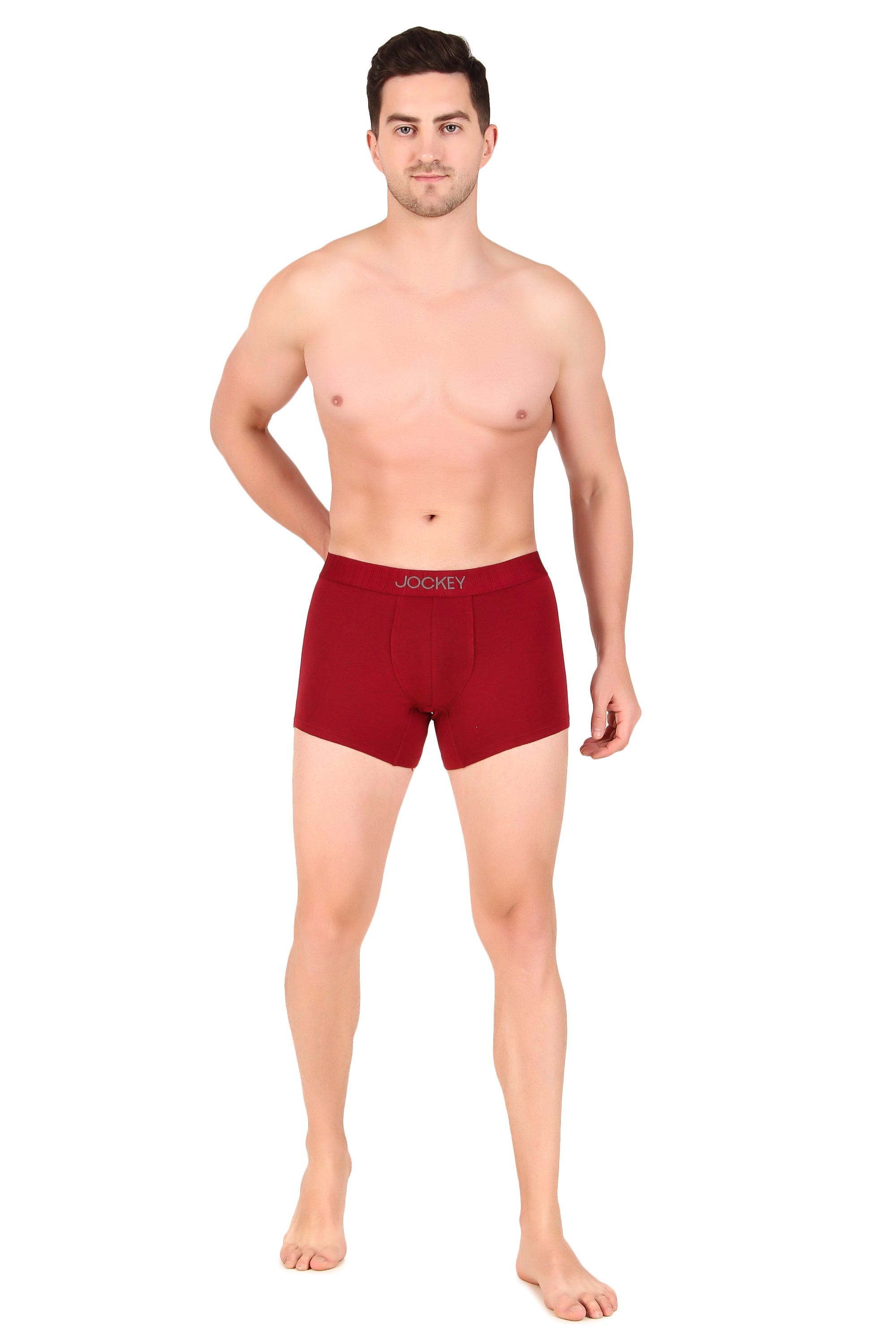 Jockey-IC32 Supima Cotton Elastane Stretch Solid Trunk with Ultrasoft Waistband