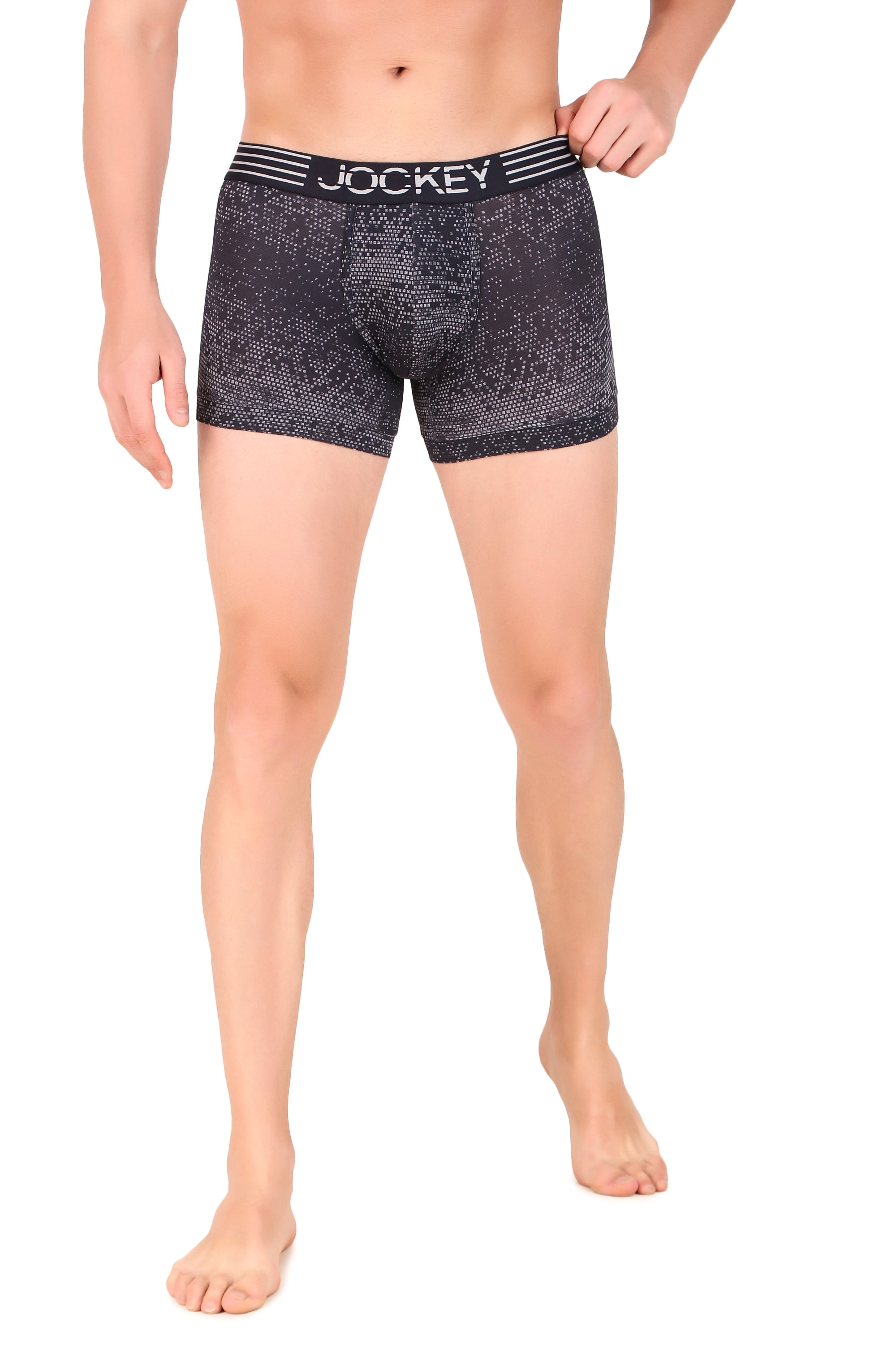 Jockey-MM08 Microfiber Mesh Elastane Stretch Printed Performance Trunk with StayDry Technology