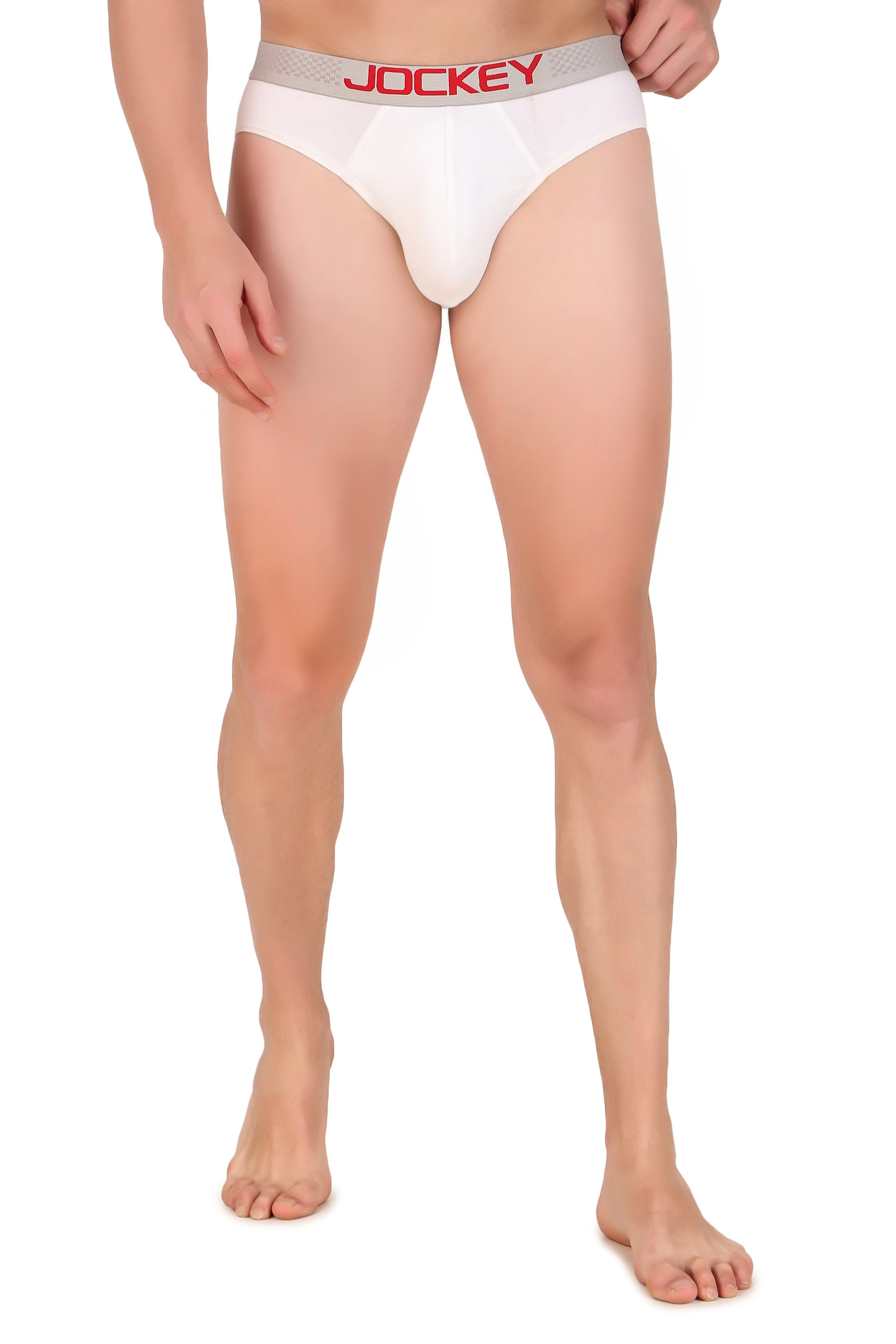 Jockey-US07 Super Combed Cotton Elastane Stretch Solid Brief with Ultrasoft Waistband