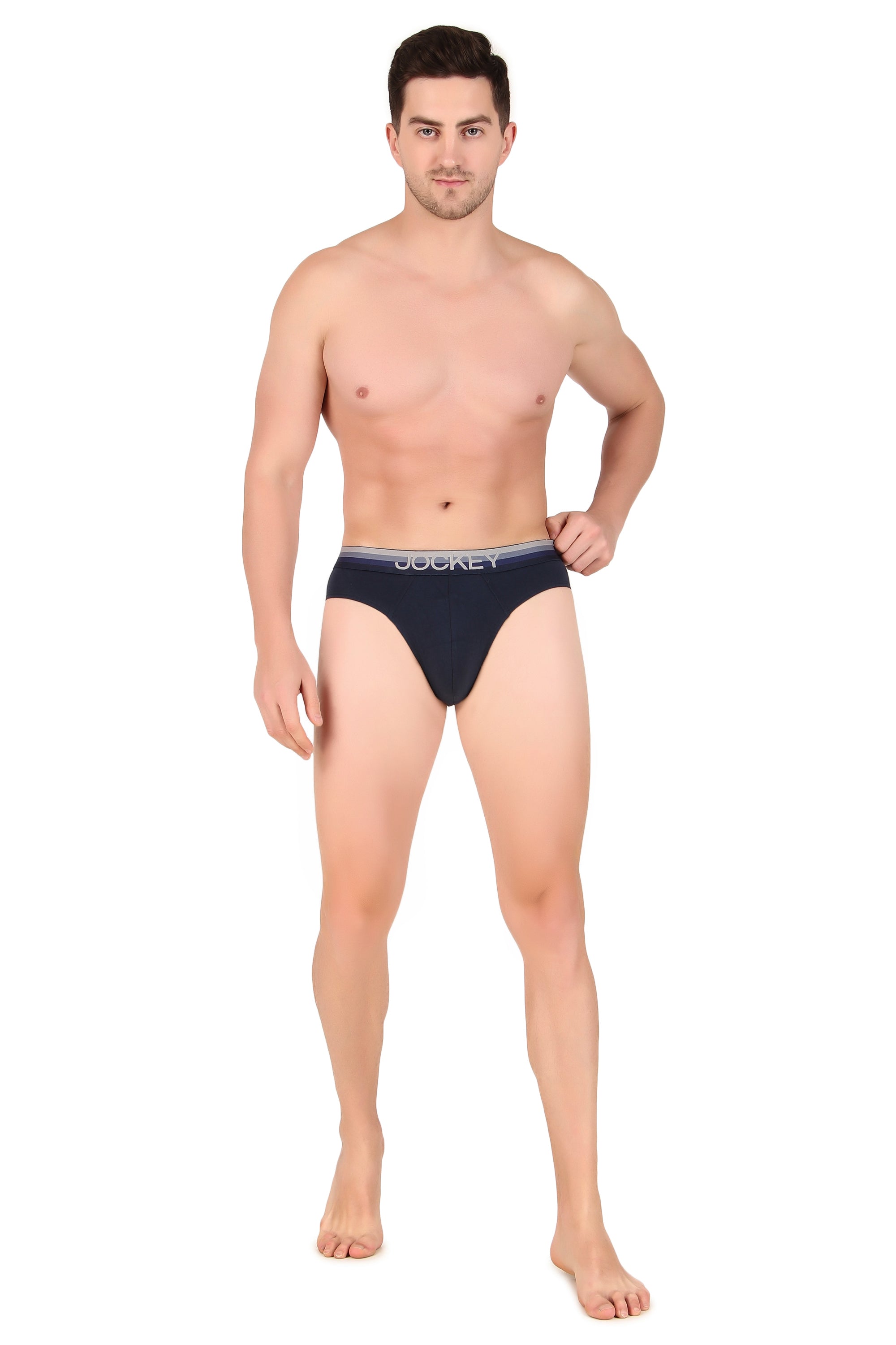 Jockey-US07 Super Combed Cotton Elastane Stretch Solid Brief with Ultrasoft Waistband