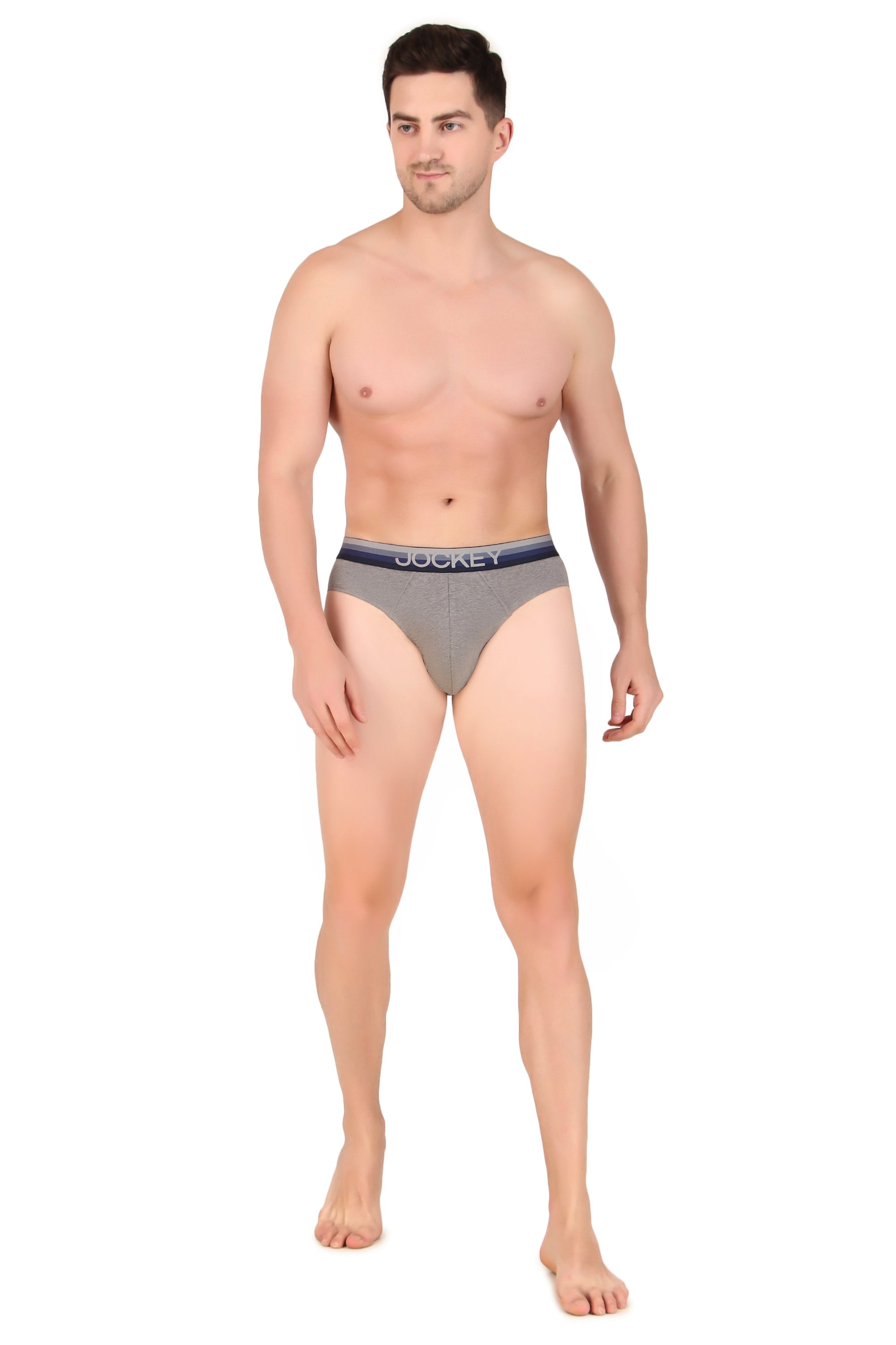 Jockey-US07 Super Combed Cotton Elastane Stretch Solid Brief with Ultrasoft Waistband