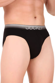 Jockey-US07 Super Combed Cotton Elastane Stretch Solid Brief with Ultrasoft Waistband