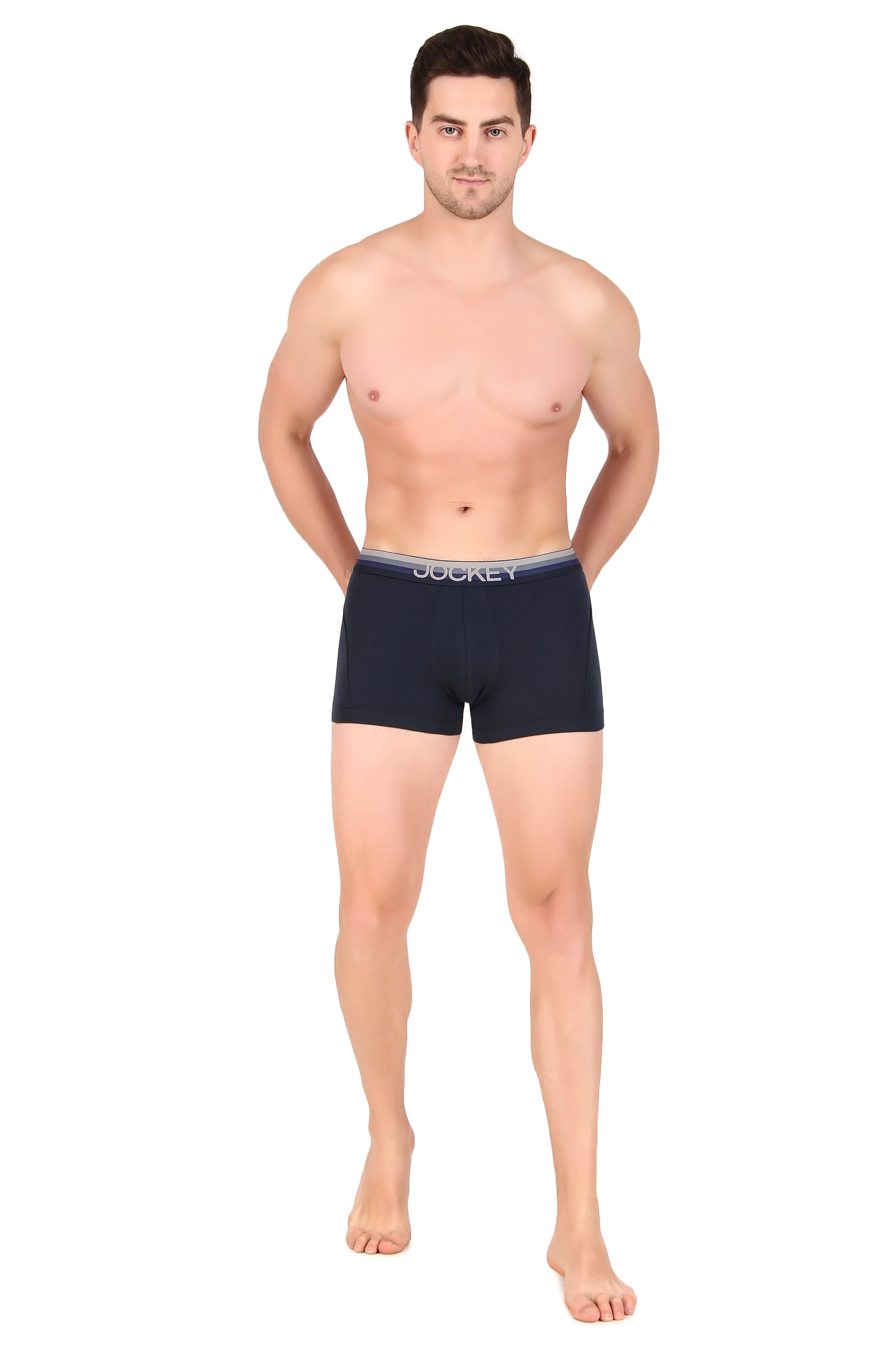 Jockey-US20 Super Combed Cotton Elastane Stretch Solid Trunk with Ultrasoft Waistband