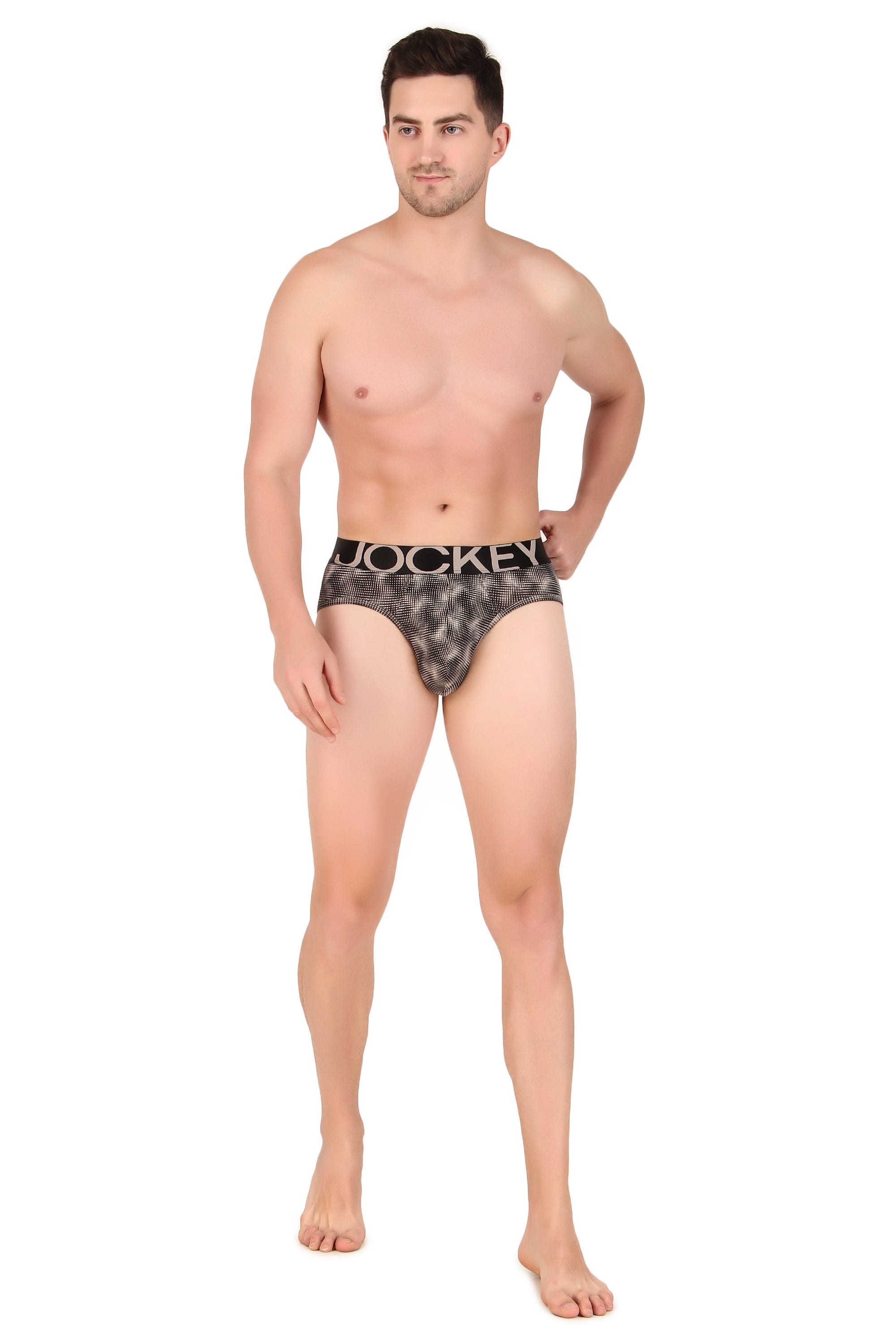 Jockey-IC29 Tactel Microfiber Elastane Stretch Printed Brief with Moisture Move Properties