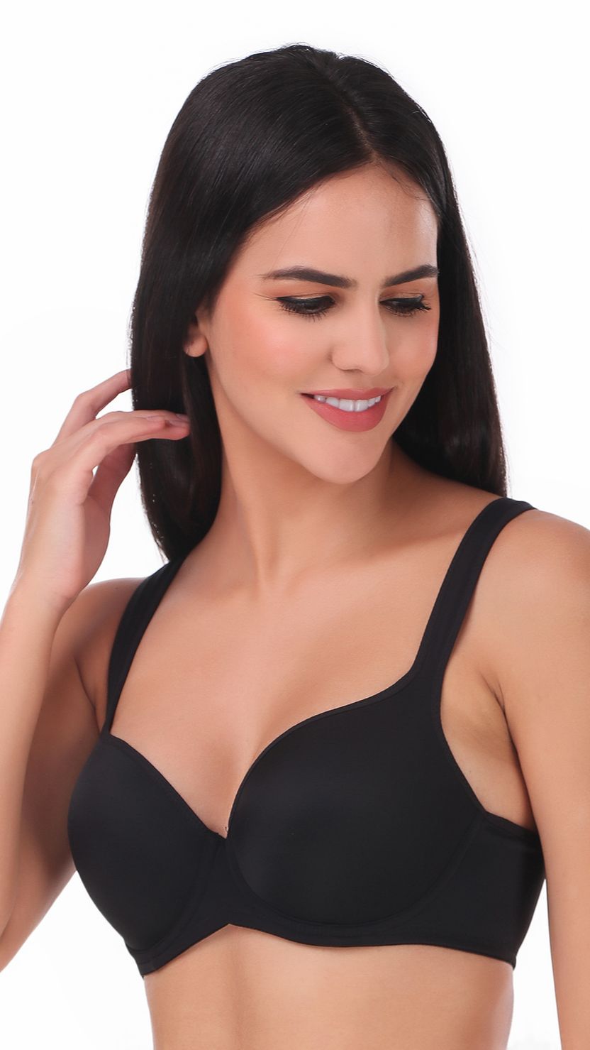Triumph Black Zero Spillage Padded Wired Full-Coverage Bra