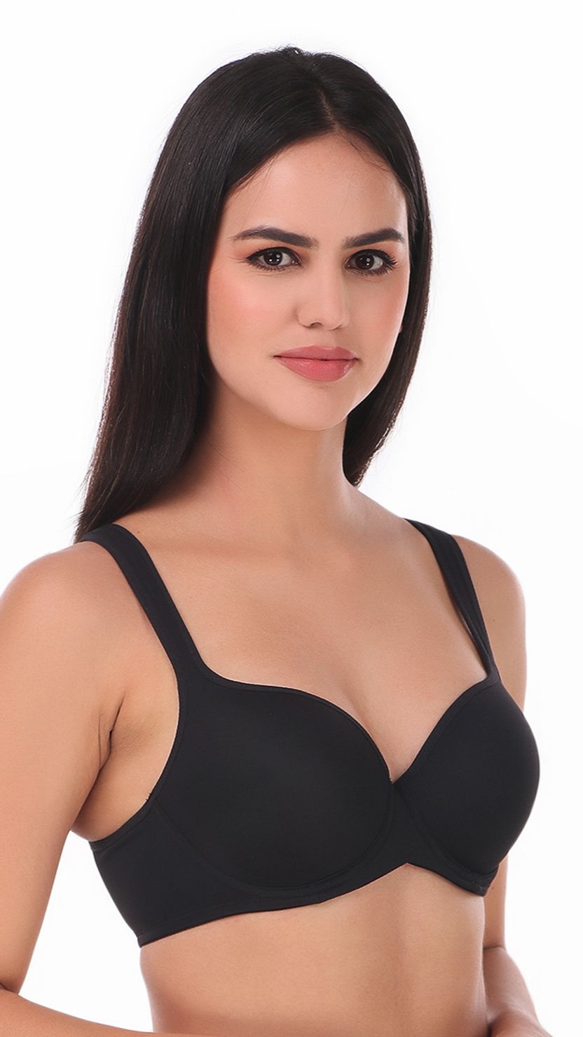 Triumph Black Zero Spillage Padded Wired Full-Coverage Bra
