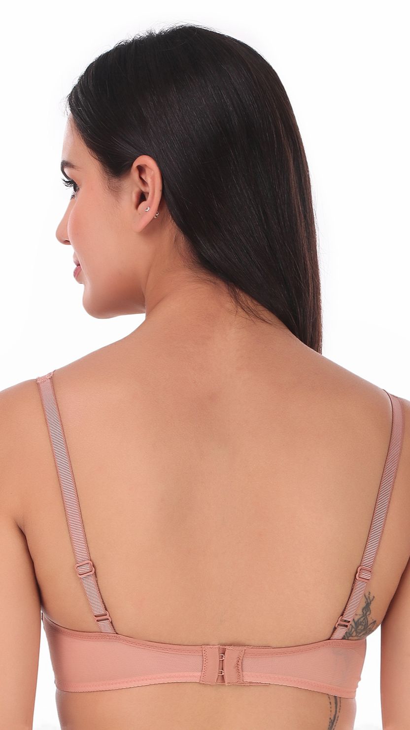 Triumph Peach Satin Edge Padded Wired T-Shirt Bra