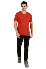 Jockey-2726 Super Combed Cotton Rich Solid V Neck Half Sleeve T-Shirt