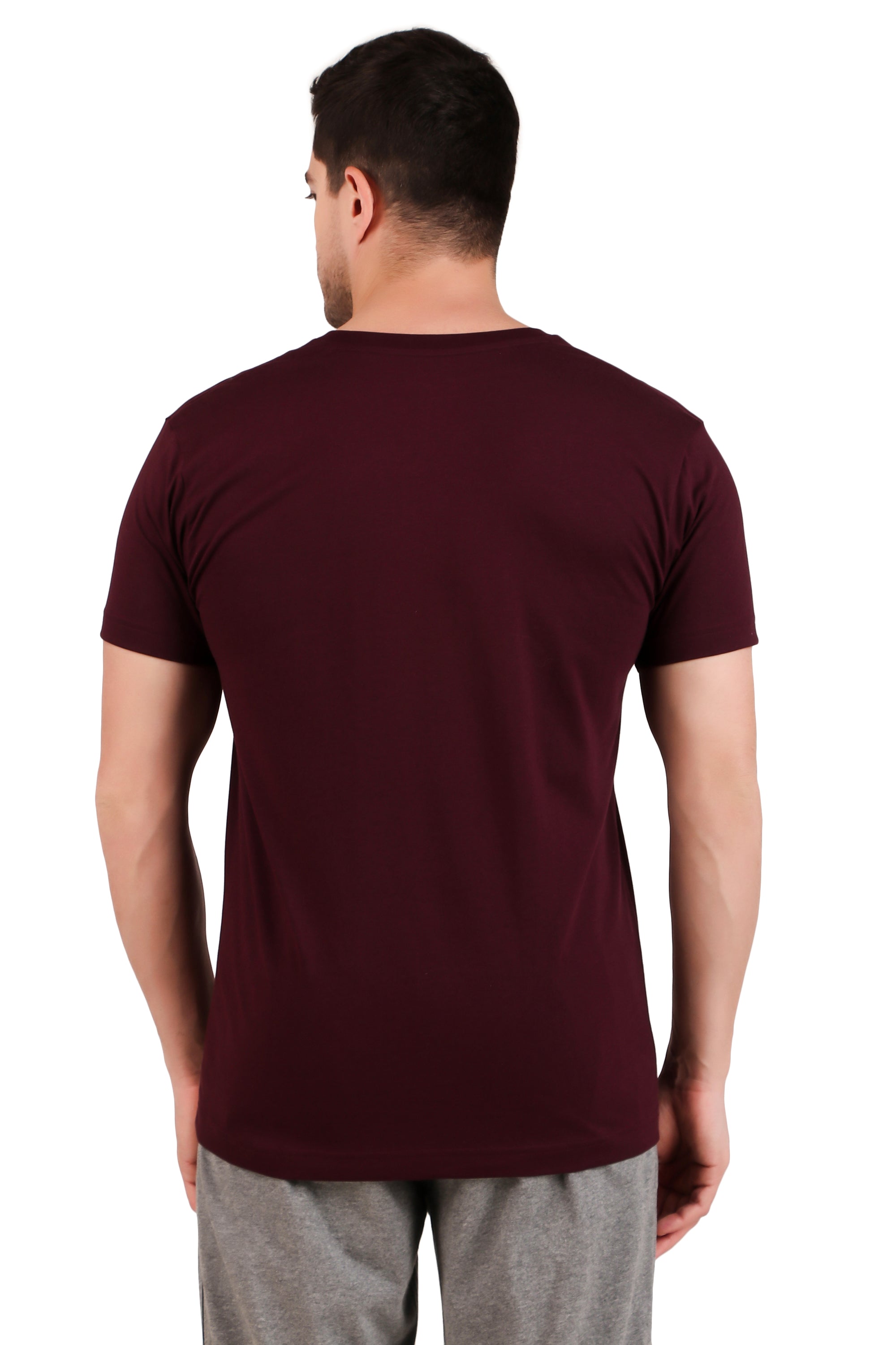 Jockey-2726 Super Combed Cotton Rich Solid V Neck Half Sleeve T-Shirt