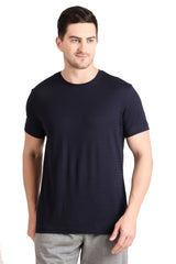 Jockey-IM21 Super Combed Supima Cotton Round Neck Half Sleeve T-Shirt -TNAVY