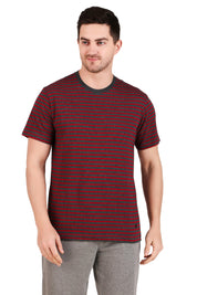 Jockey-2715 Super Combed Cotton Rich Striped Round Neck Half Sleeve T-Shirt