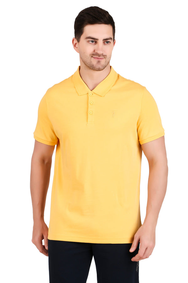Jockey-3912 Super Combed Cotton Rich Solid Half Sleeve Polo T-Shirt -Crnsk