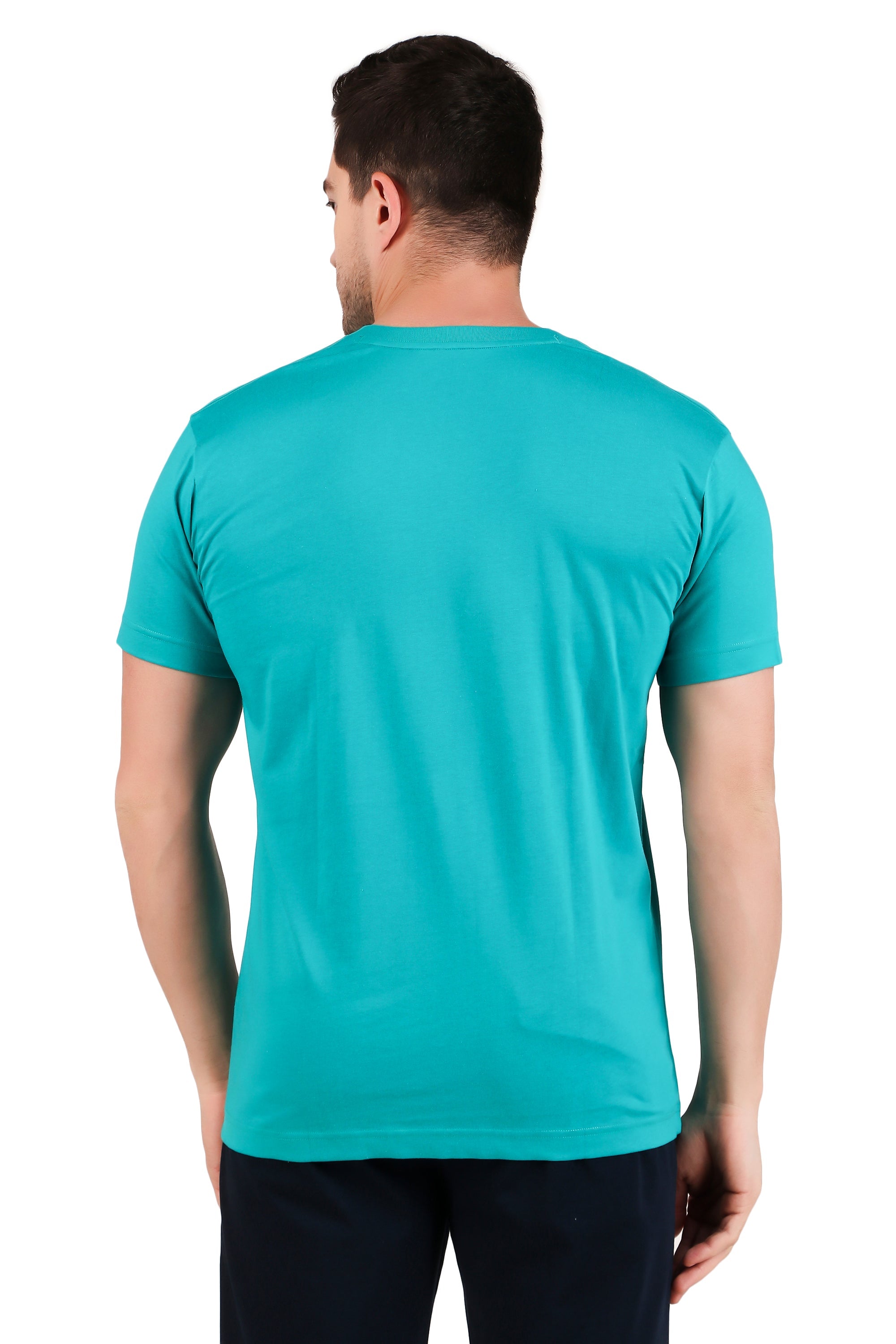 Jockey-2726 Super Combed Cotton Rich Solid V Neck Half Sleeve T-Shirt