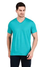 Jockey-2726 Super Combed Cotton Rich Solid V Neck Half Sleeve T-Shirt