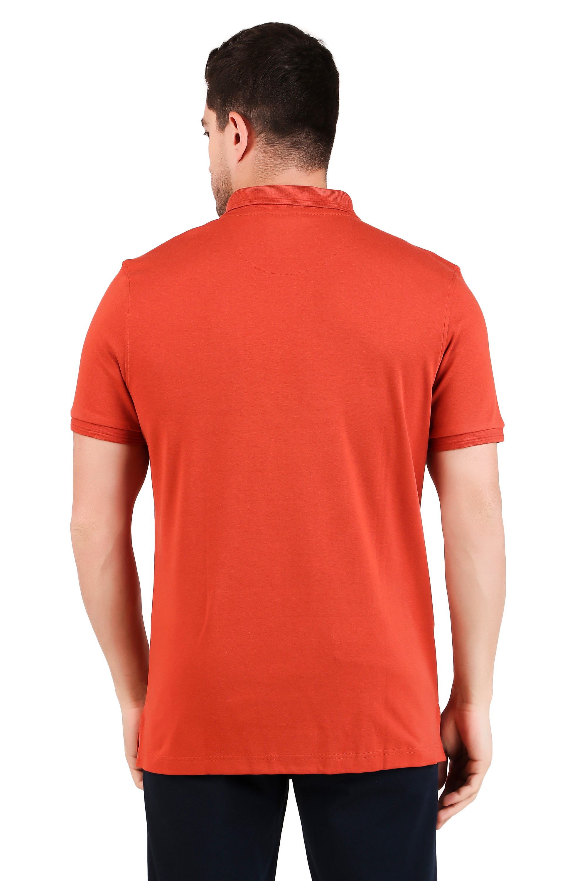 Jockey-3912 Super Combed Cotton Rich Solid Half Sleeve Polo T-Shirt