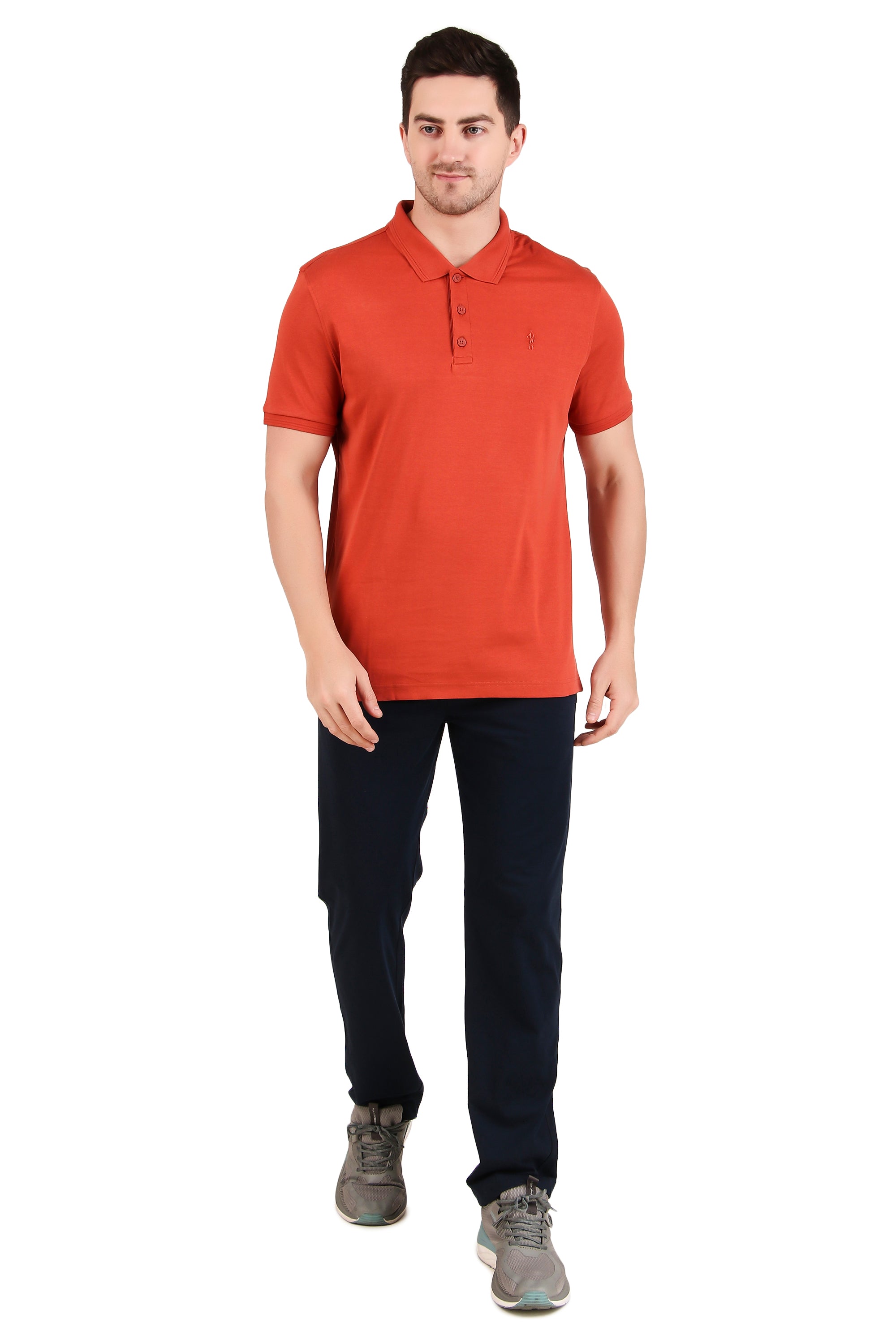 Jockey-3912 Super Combed Cotton Rich Solid Half Sleeve Polo T-Shirt